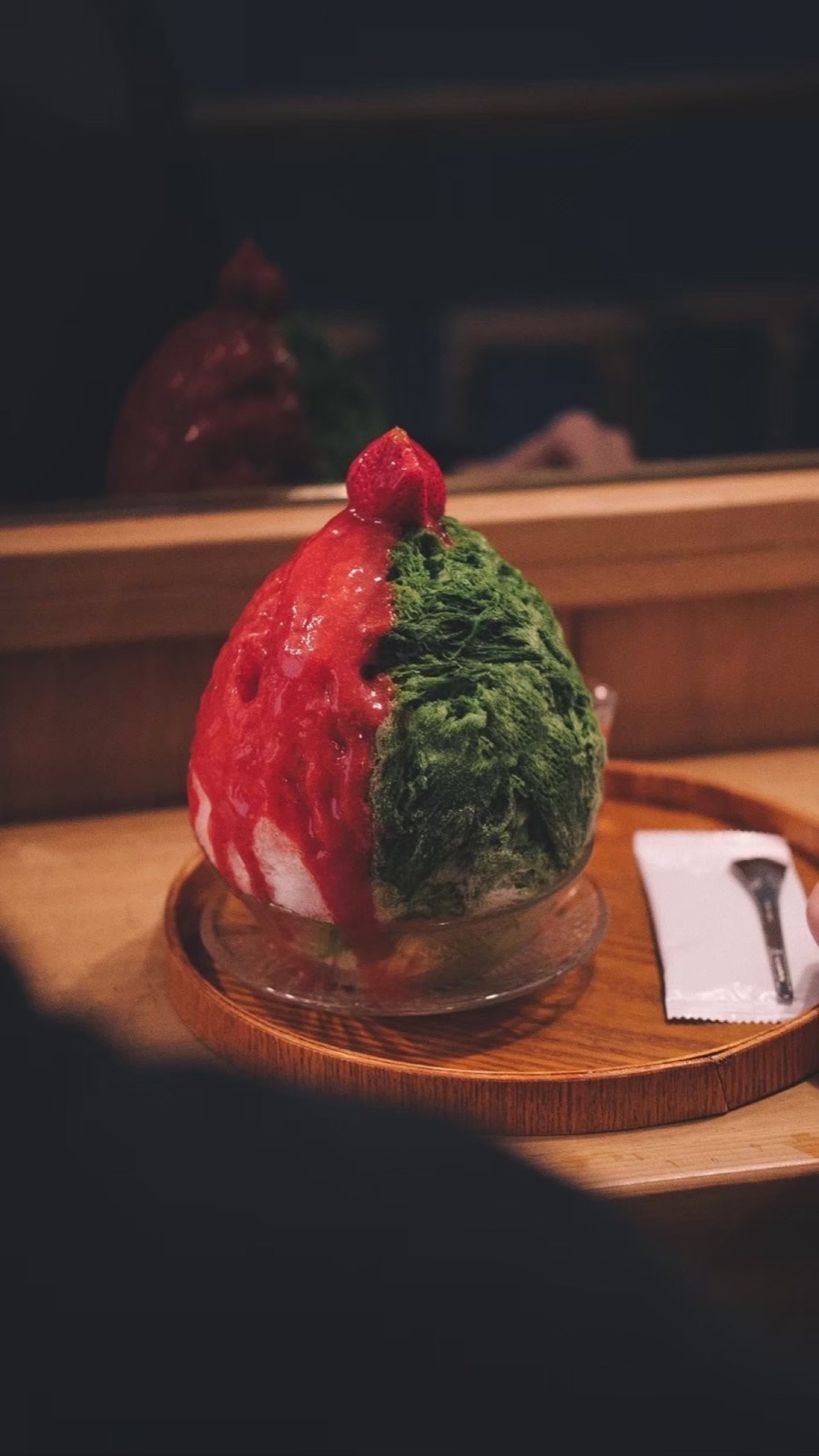 草莓抹茶刨冰